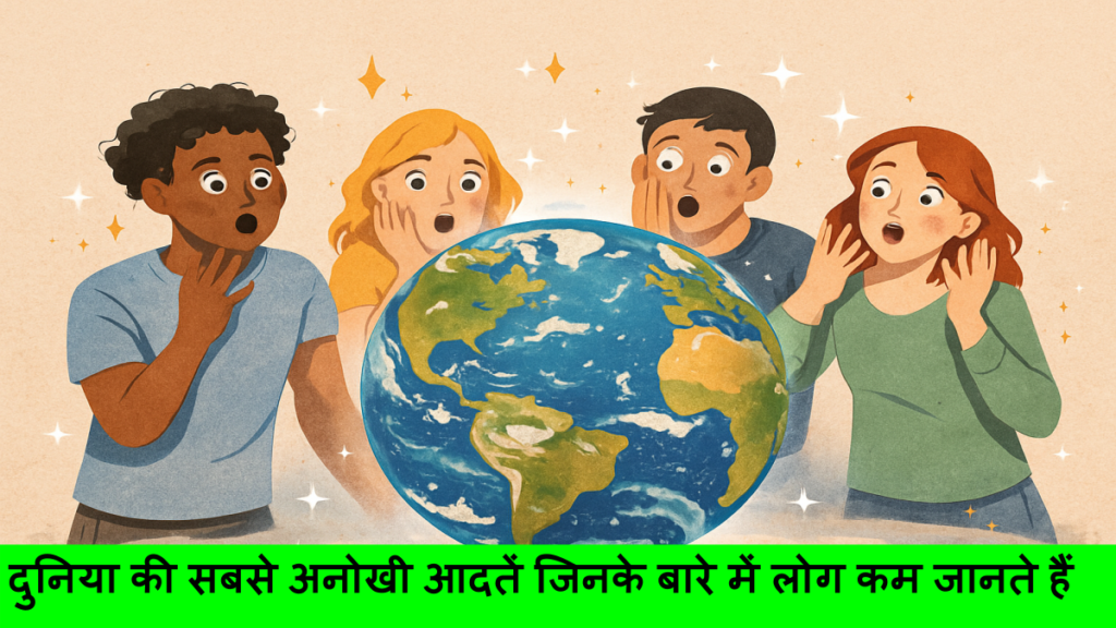 दुनिया की सबसे अनोखी आदतें जिनके बारे में लोग कम जानते हैं