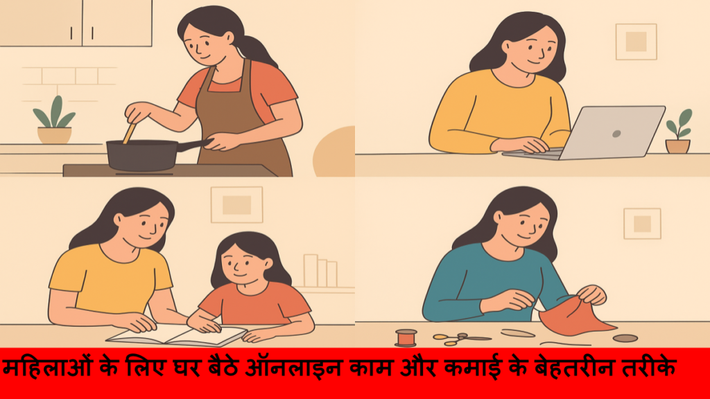 महिलाओं के लिए घर बैठे ऑनलाइन काम और कमाई के बेहतरीन तरीके