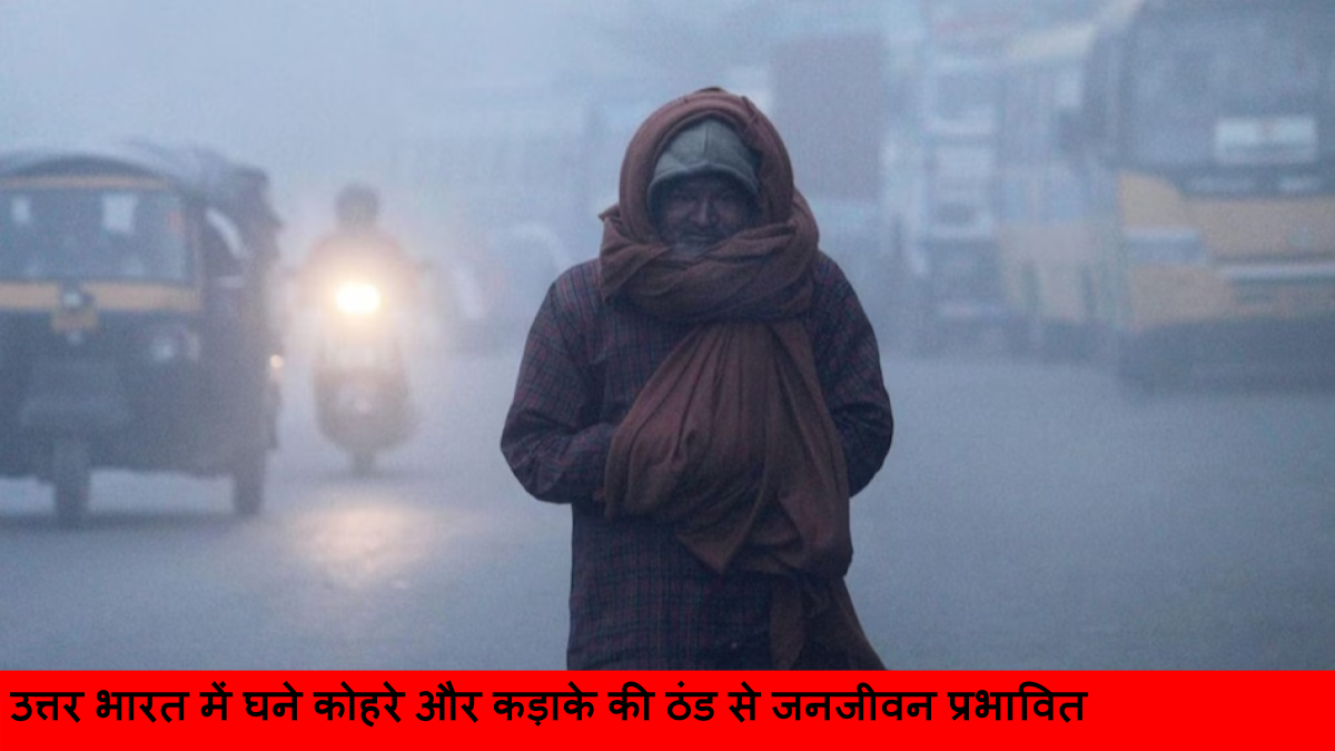 उत्तर भारत में घने कोहरे और कड़ाके की ठंड से जनजीवन प्रभावित