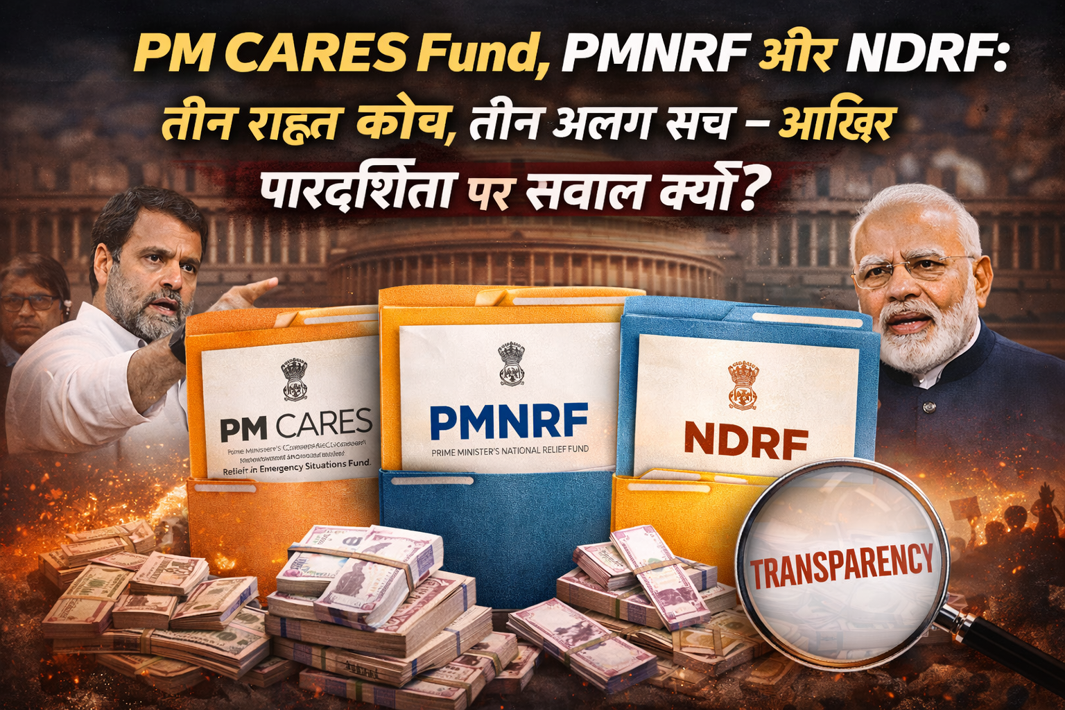 “PM CARES Fund, PMNRF और NDRF: तीन राहत कोष, तीन अलग सच — आखिर पारदर्शिता पर सवाल क्यों?”