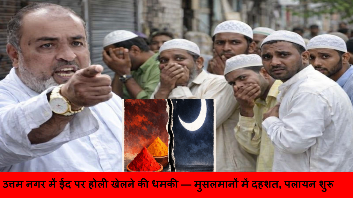 उत्तम नगर में ईद पर होली खेलने की धमकी — मुसलमानों में दहशत, पलायन शुरू
