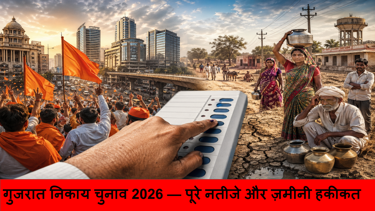 गुजरात निकाय चुनाव 2026 — पूरे नतीजे और ज़मीनी हकीकत