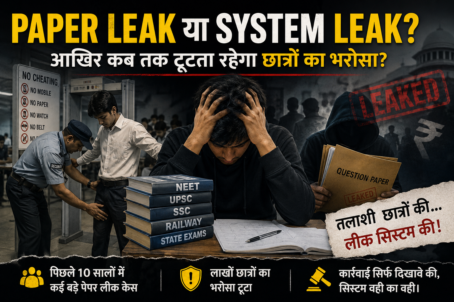 NEET Paper Leak 2026: बच्चों की तलाशी या सिस्टम की बेईमानी?