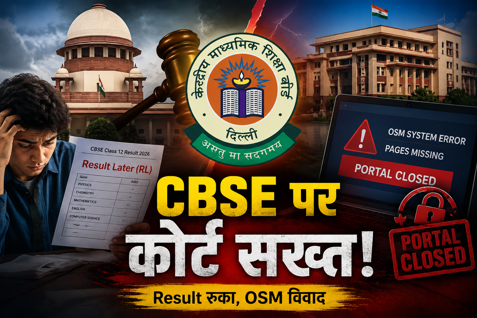 12वीं का रिजल्ट रुका, OSM में गड़बड़ी, portal अचानक बंद