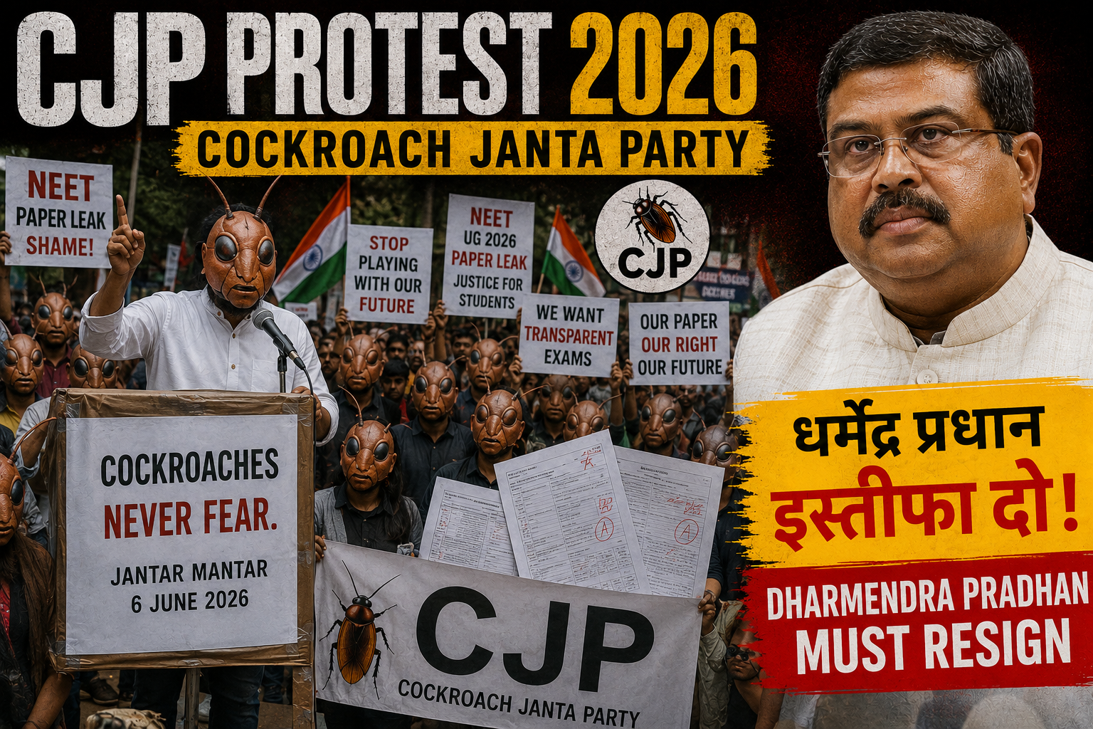 CJP Protest 2026: क्या है Cockroach Janta Party और क्यों हो रहा है देशभर में protest?