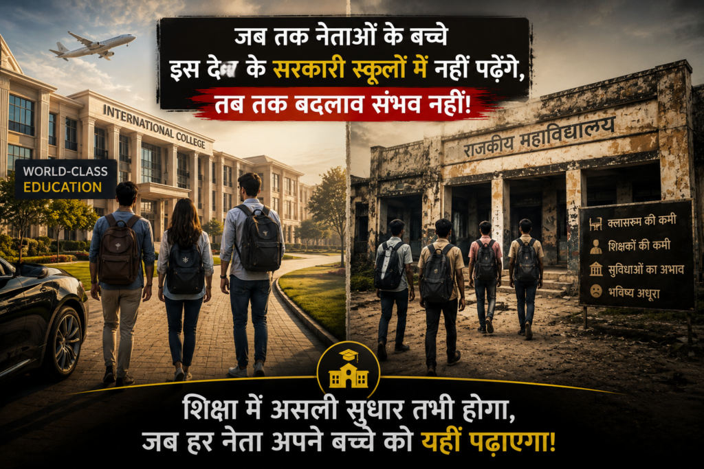 जब तक नेताओं के बच्चे इन्हीं स्कूलों में पढ़ेंगे, तभी सुधरेगी शिक्षा — NEET Paper Leak 2026